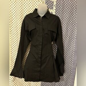 Stylish Black Long-Sleeve Dress Shirt
